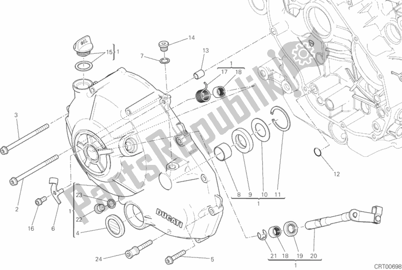 Todas las partes para Tapa Del Embrague de Ducati Scrambler Desert Sled Thailand 803 2018
